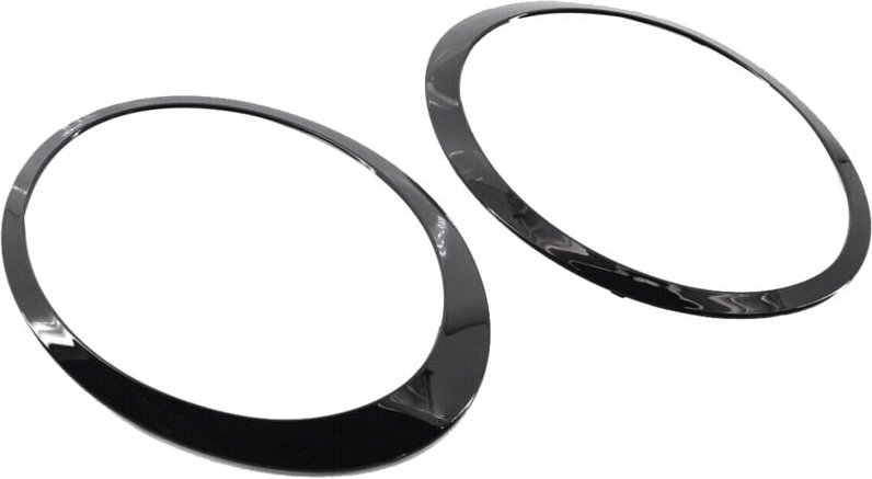 paar Glanz Schwarz Scheinwerfer Trim Ring Decor für 2014-2019 MINI S F55 F56 F57