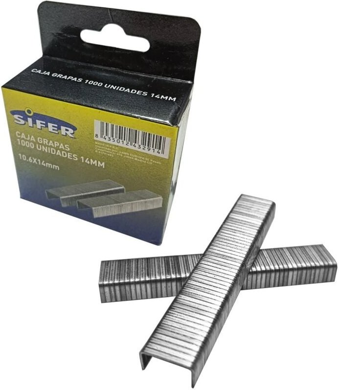 Verzinkte klammern N1410,6x14 mm box 1000 einheiten - Sifer