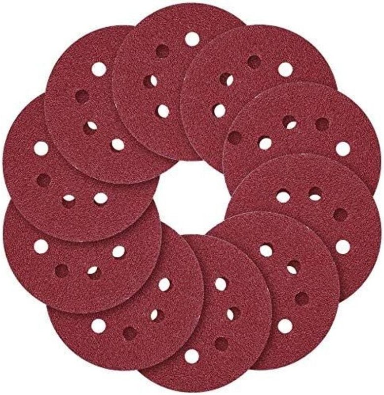 Schleifscheibe – 5 Zoll (125 mm) – 8-Loch-Griff – 40/60/80/100/120/150/180/240/320/400/600/800 – 120 Stück