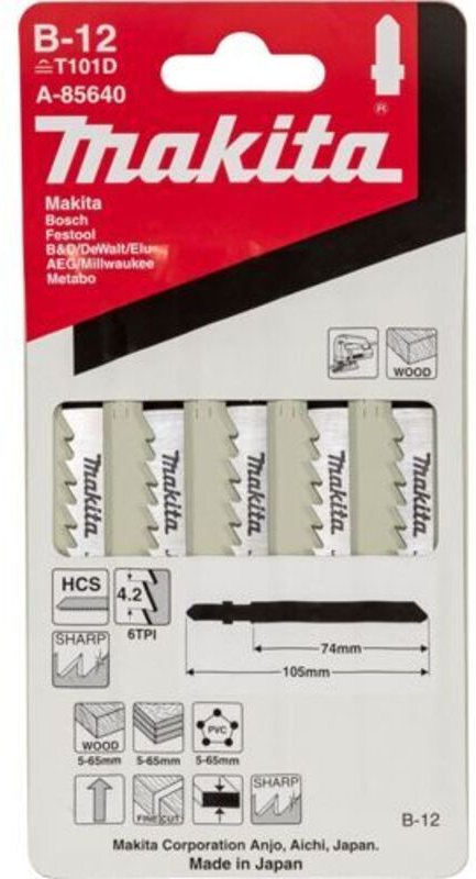 Makita A-85640 Stichsägeblatt B-12