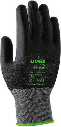 uvex Schutzhandschuh C300 wet plus schwarz Gr. 9