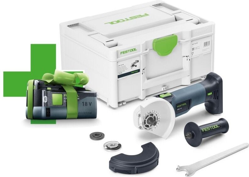 Akku-Winkelschleifer agc 18-125 EB-Basic-5,0, 1x 5,0 Ah Akku im Systainer - Festool