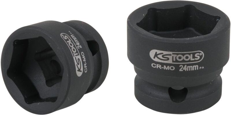 1/2' Sechskant-Kraft-Stecknuss, extra kurz, 24,0 mm