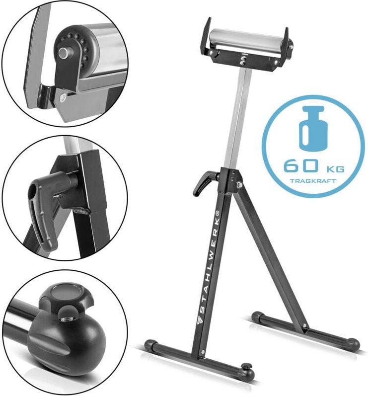 STAHLWERK Rollenbock 60 kg höhenverstellbar 720 - 1100 mm Arbeitsbock Klappbock