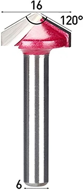 TCT 3D V-Messer 120° 6 x 16 mm Schnitzmesser