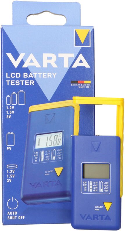 Varta - Batterietester lcd Battery Test Messbereich (Batterietester) 1,2 v, 1,5 v, 3 v, 9 v Akku, Batt