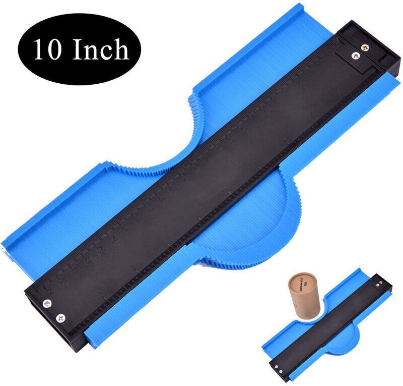 26 cm arretierbare Konturenlehre mit Doppelverriegelung, Profillehre, Konturenkopierlehre, Schneideschablone für Parkett...