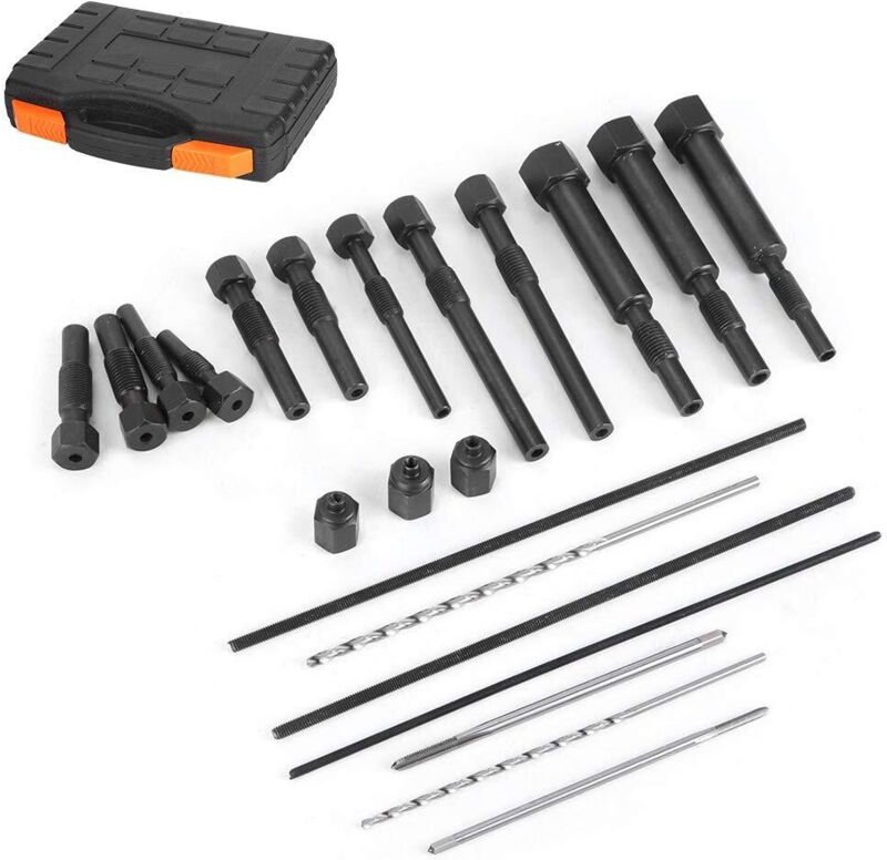 Ej.life - Glühkerzen-Entfernungsset, 22 Stück M8 M10 Glühkerzen-Elektrodenentferner-Demontageset Tragbares Werkzeug zum ...