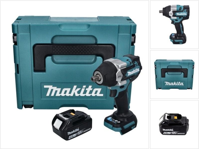 Dtw 701 M1J Akku Schlagschrauber 18 v 700 Nm 1/2' xpt Brushless + 1x Akku 4,0 Ah + Makpac - ohne Ladegerät - Makita