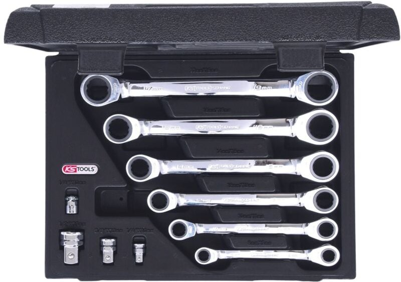Ks Tools GEARplus Doppel-Ratschenringschlüssel-Satz, 10-tlg. 8-19 mm