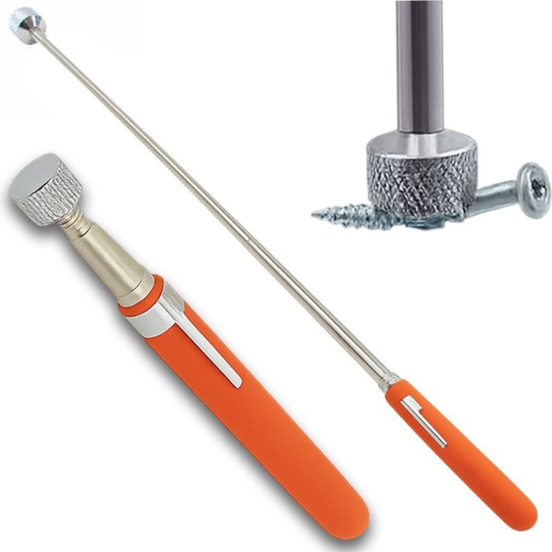 Magnetischer Greifer, teleskopierbarer Magnet, 79 cm lang, starker Neodym-Magnet, Werkstatt