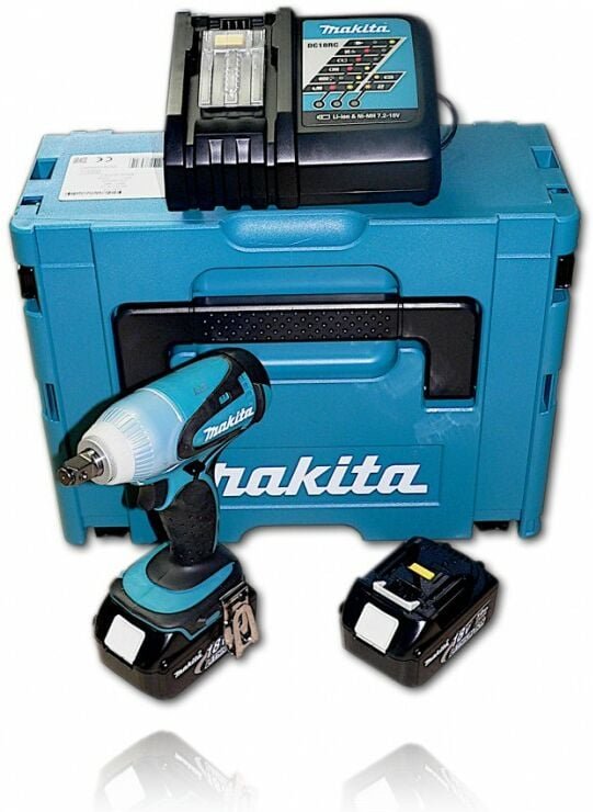 Btw 251 rfj Akku Schlagschrauber 18V 230Nm mit 2x 3,0 Ah Akku und Lader im makpac 2 - Makita