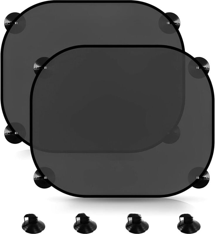 Sonnenschutz fürs Auto, 2 Stück Seitenscheiben-Sonnenschutz, mit 4 Saugnäpfen, Sonnenschutz für Kinderautos, UV-Schutz, ...