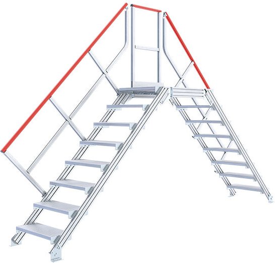 Leiternüberstieg - Schräglage 45° - Breite Stufen : 1.00m - 2241/1003