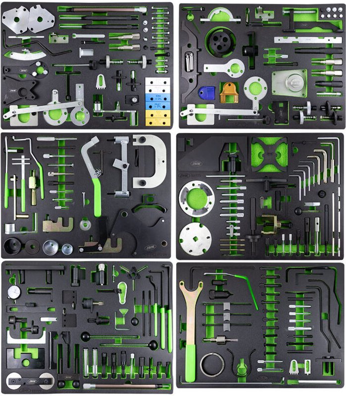JBM - spezial-werkzeugwagen durchbrochenes set 7 schubladen grün 53951
