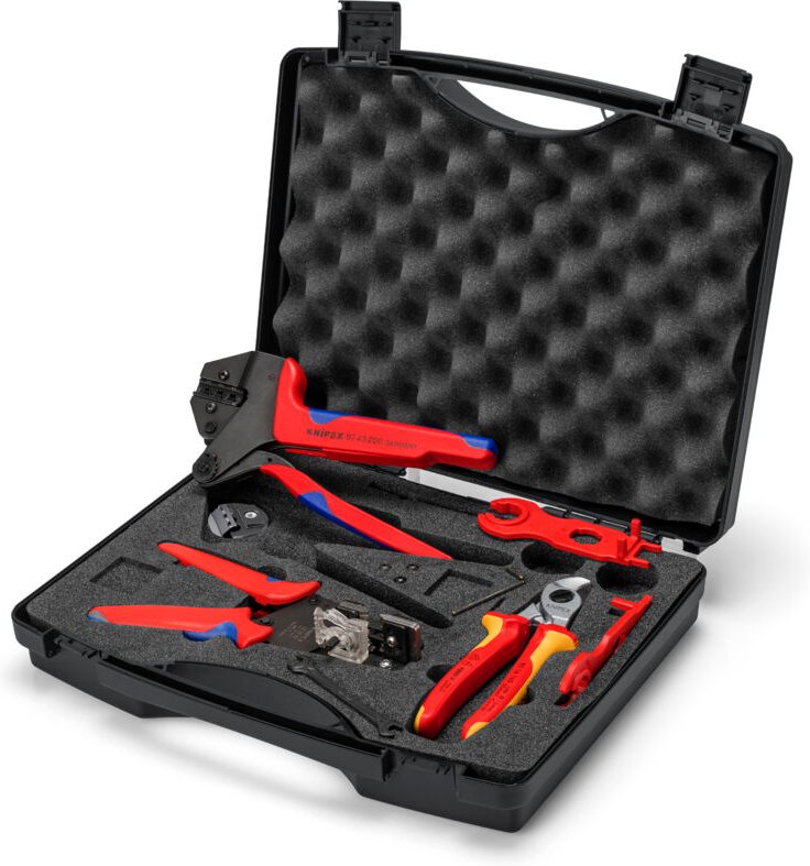 Knipex - Werkzeugkoffer für Photovoltaik für Solar-Steckverbinder MC4 (Multi-Contact) 7-tlg.
