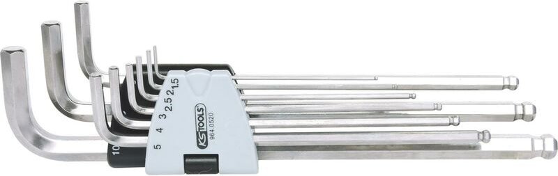EDELSTAHL Innen6kant-Winkelstiftschlüssel-Satz XL, 9-tlg