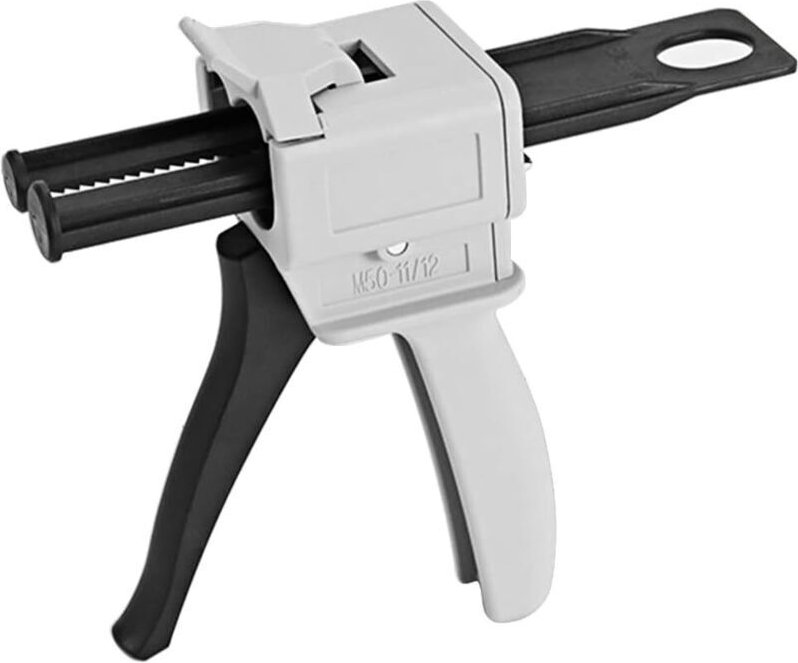 50-ml-Epoxidharz-Dosierpistole, AB-Epoxidharz-Klebepistole mit Applikatorgriff zum Mischen von Klebstoff, Mischungsverhä...