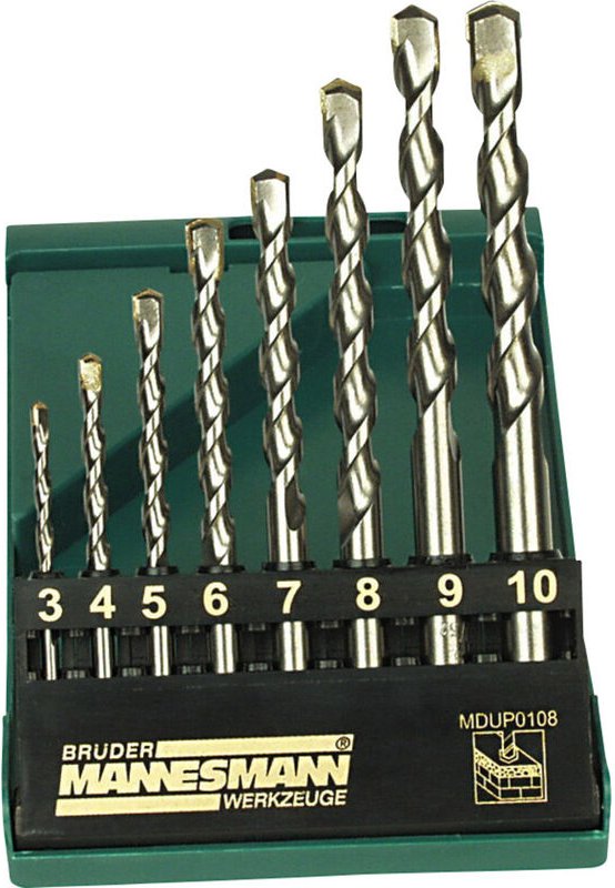 Brüder Mannesmann - M54309 Stein-Spiralbohrer-Set 1 St.
