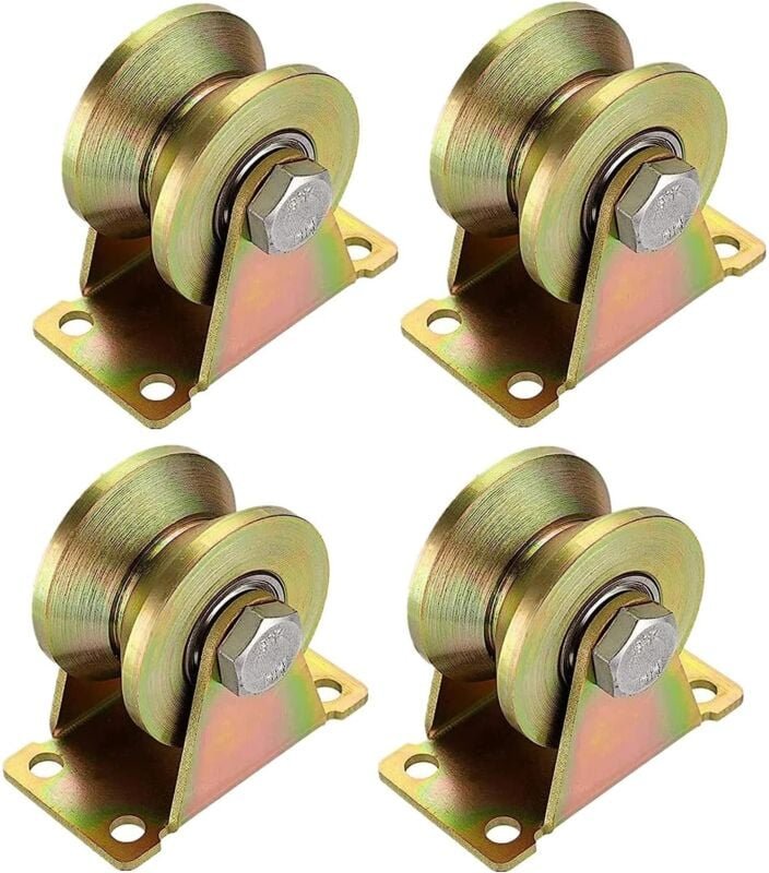 20 Stück Heberolle, V-Nut-Rad, Einzelrolle zum Heben von Einscherungen, Schienenrolle, Schiebetor, Tragkraft 200 kg, Ril...