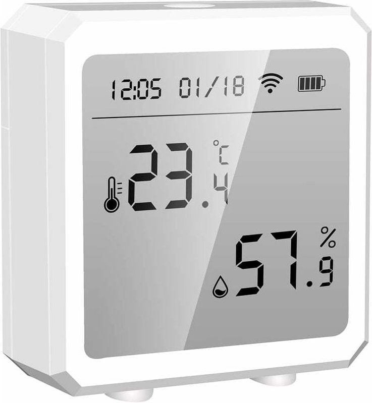 Innenhygrometer, intelligenter Sensor, Temperatur- und Luftfeuchtigkeitsmonitor mit LCD-Display und Benachrichtigungsala...