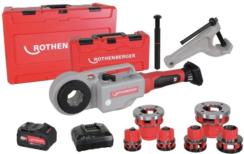 Rothenberger - Gewindeschneidkluppen-Garnitur supertronic® 1250 elektrisch 7-teilig