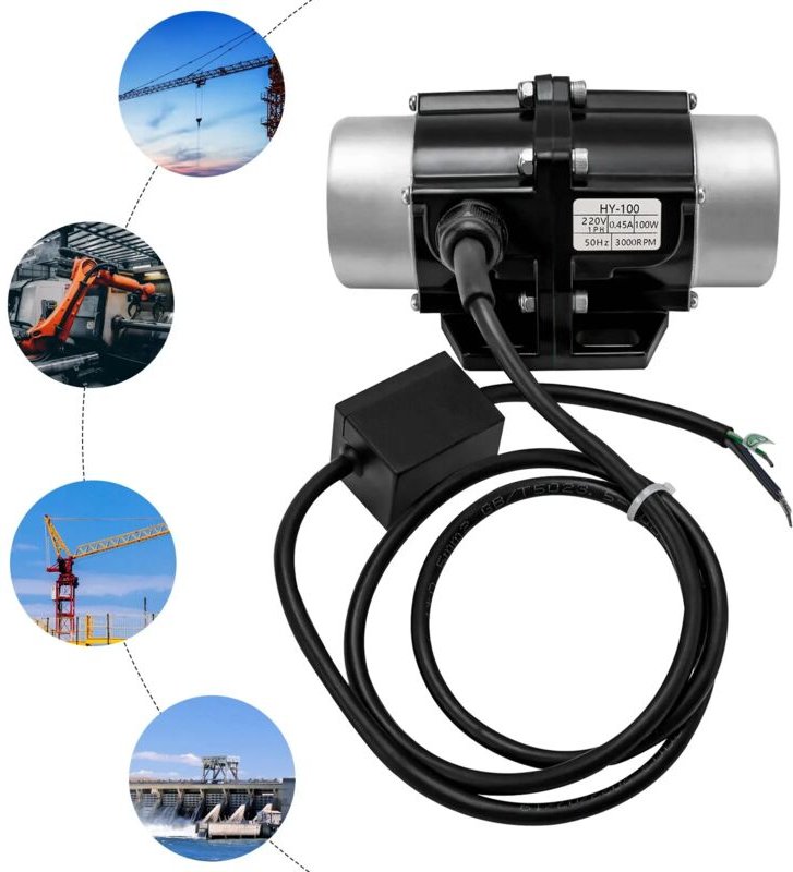 100W 220V 3000 U/min Asynchronsvibrator Einphasenvibrationsmotor Staubdichter Wasserdichter Motor Verschiedene Bereiche ...