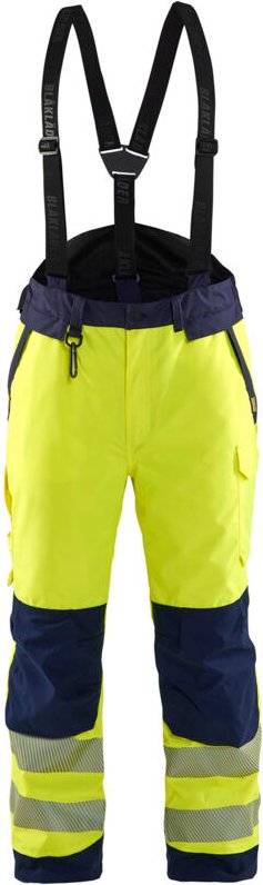 Hochsichtbare Arbeitshose mit Trägern 1875 – Gelb/Navy 5XL