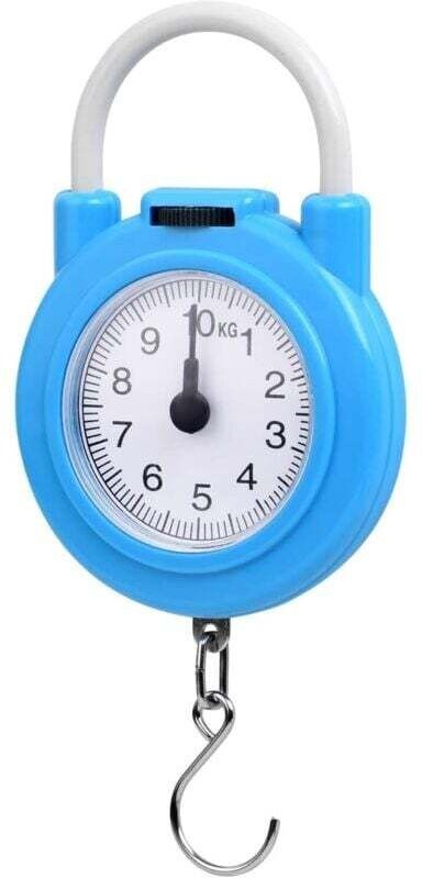 Gepäckwaage, dynamische Waage bis 10 kg, klein und tragbar mit komfortablem Griff für Reisen und Arbeit