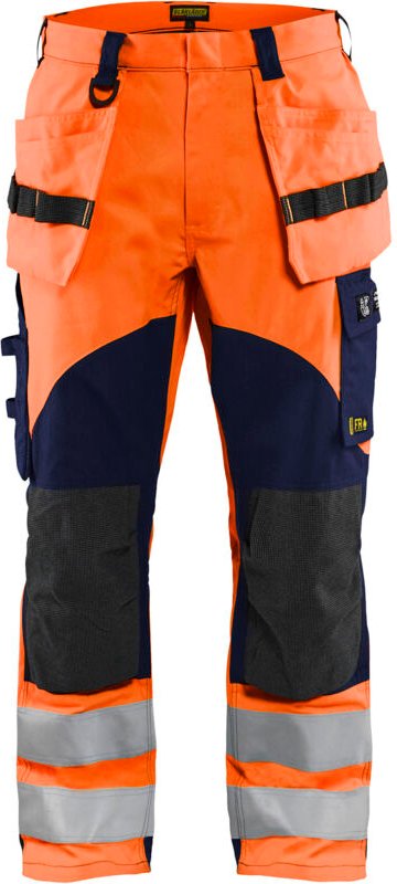 Multinorm Arbeitshose inhärent 1589 - Neonorange / Marine XL - FR(50) - SE(C56) - Normen