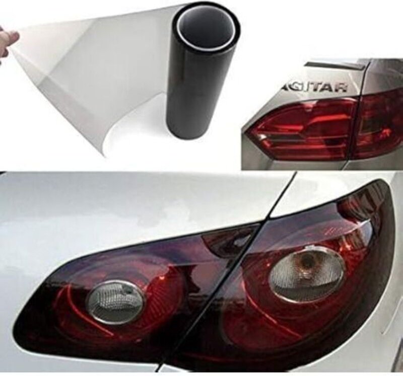 Wasserdichte Auto Scheinwerfer Film Tönungsfolie für Auto Scheinwerfer 200x30cm Schwarz Klar