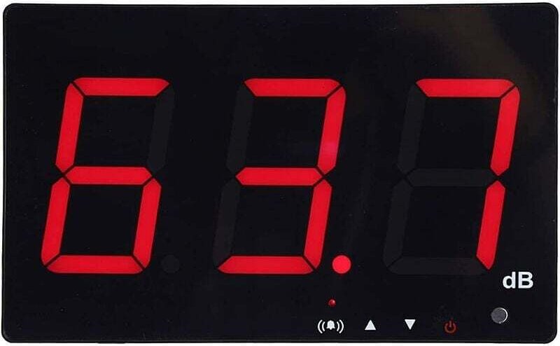 Professioneller Schallpegelmesser mit festgelegten Alarmschwellenwerten Tragbarer digitaler LCD-Dezibelmesser 30 - 130 d...