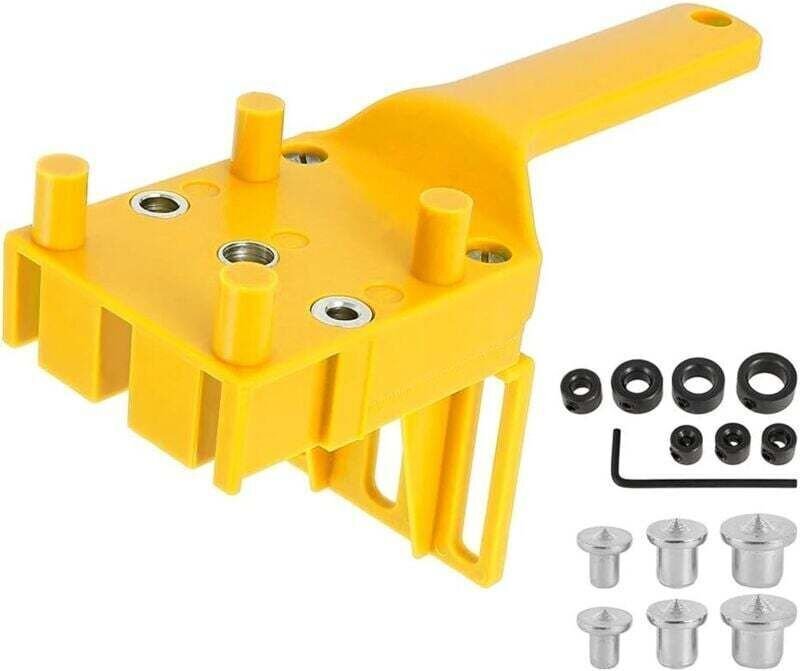 Aktionsangebot, Dübelbohrlehren-Set, Holzdübelbohrlehre mit Parallelanschlag, Dübelbohrlehren-Set mit Dübelzentrierung 6...