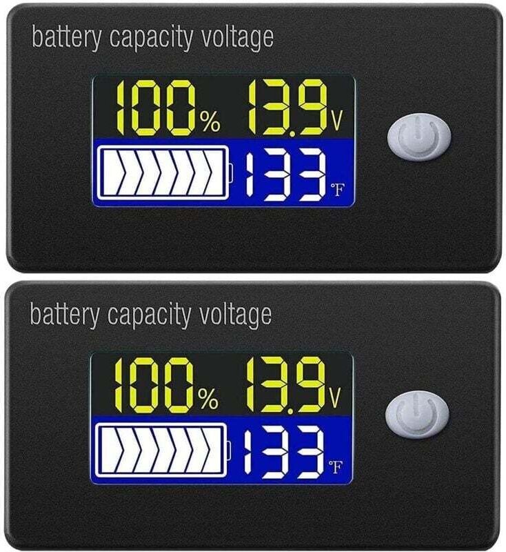 12-V-Batteriekapazitätsanzeige, LCD-Bildschirm, Voltmeter, XXW-Temperaturmessgerät