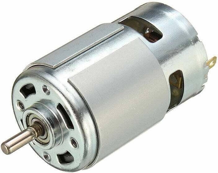 775 DC 12V-36V 3500-9000 U/min Drehmomentstarker, leistungsstarker und geräuscharmer Kugellagermotor, Zubehör, Netzteil