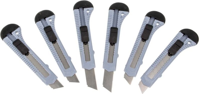 MASTERPROFF PROFESSIONAL Cuttermesser Set 6-tlg. Abbrechmesser 18mm, Paketmesser 60007