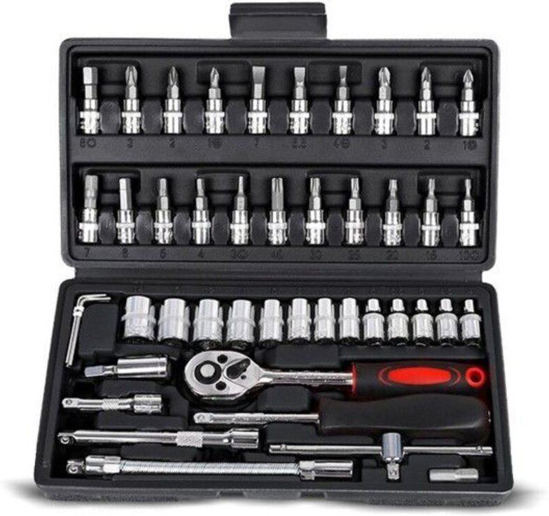 Steckschlüsselsatz / Ratschenkasten Motorrad 46-teilig Tourtecs