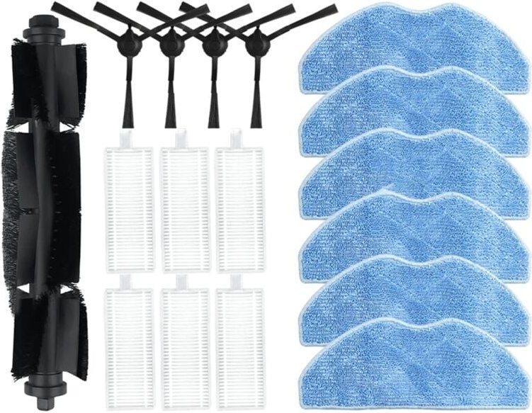 Für MiWhole M8 Lite Robto Staubsauger Hauptseitenbürste HEPA-Filter Mopp-Pads