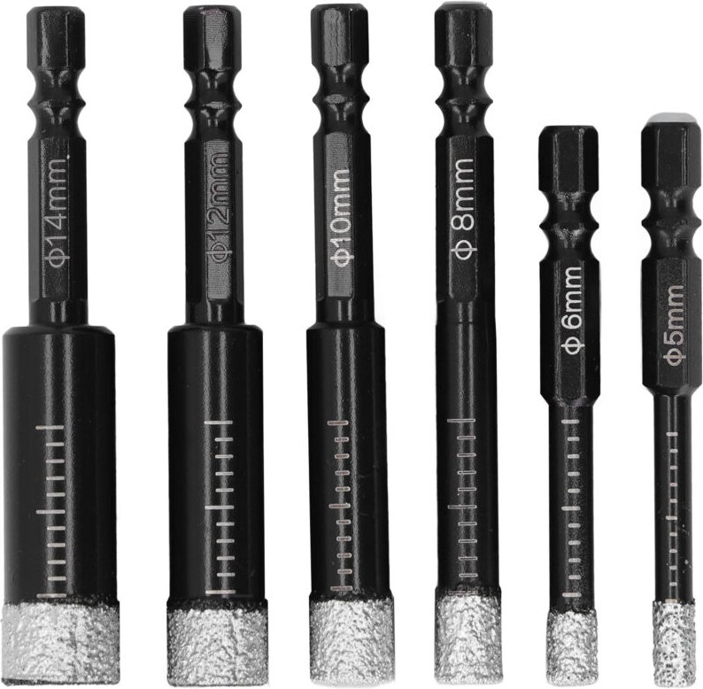 6 Teile/satz Trockendiamantbohrer Fliesen Marmor Bohrer für Porzellan Keramik Granit Mauerwerk - Eosnow