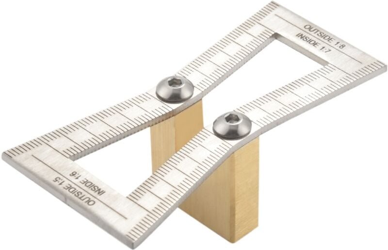 Schwalbenschwanzmarkierung, handgeschnittenes Führungswerkzeug für Holzverbindungen mit Skala, Schablonengröße 1: 5-1: 6...