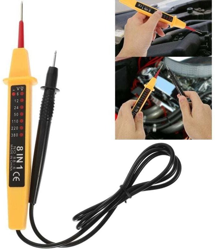 Testeur de circuit électrique 8 en 1 Testeur de tension multifonction Stylo détecteur de continuité 6 V-380 V pour Tensi...
