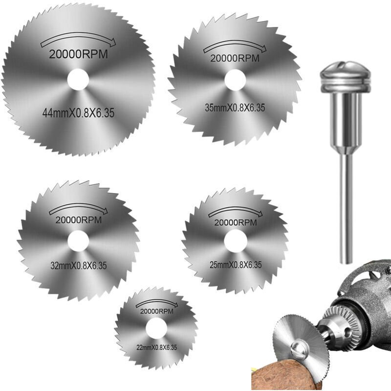Vtizikl Disques de Coupe pour Dremel, HSS, Lame Mini Scie Circulaire pour Couper Bois, Plastique et Métal