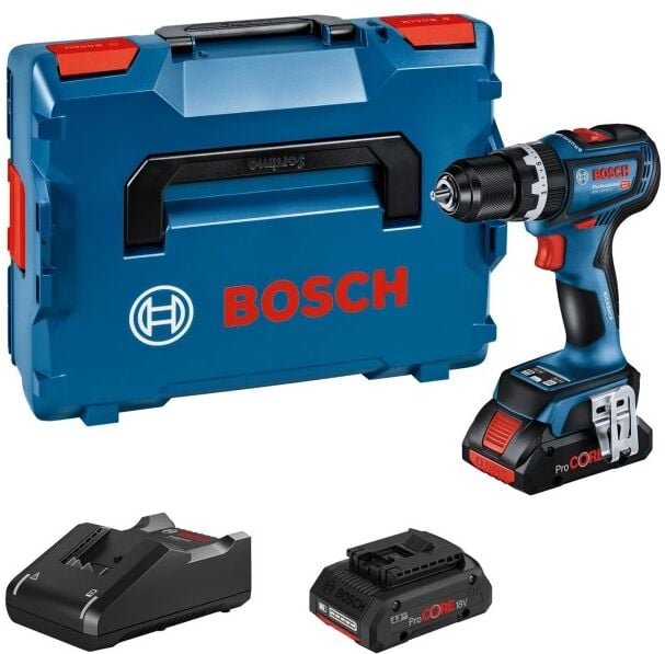 Bosch Akku-Schlagbohrschrauber gsb 18V-90 c, 2x ProCORE 4.0Ah, Ladegerät, l-boxx