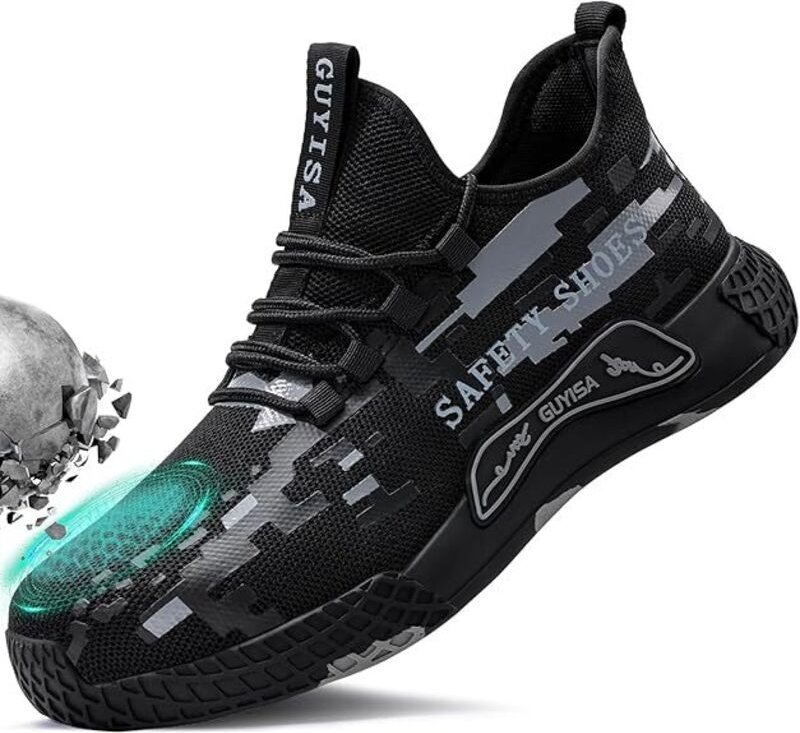 Herren-Stahlkappenschuhe, Arbeitssicherheitsschuhe, Industriebauschuhe, leichte und bequeme Sicherheitsschuhe für die Ar...