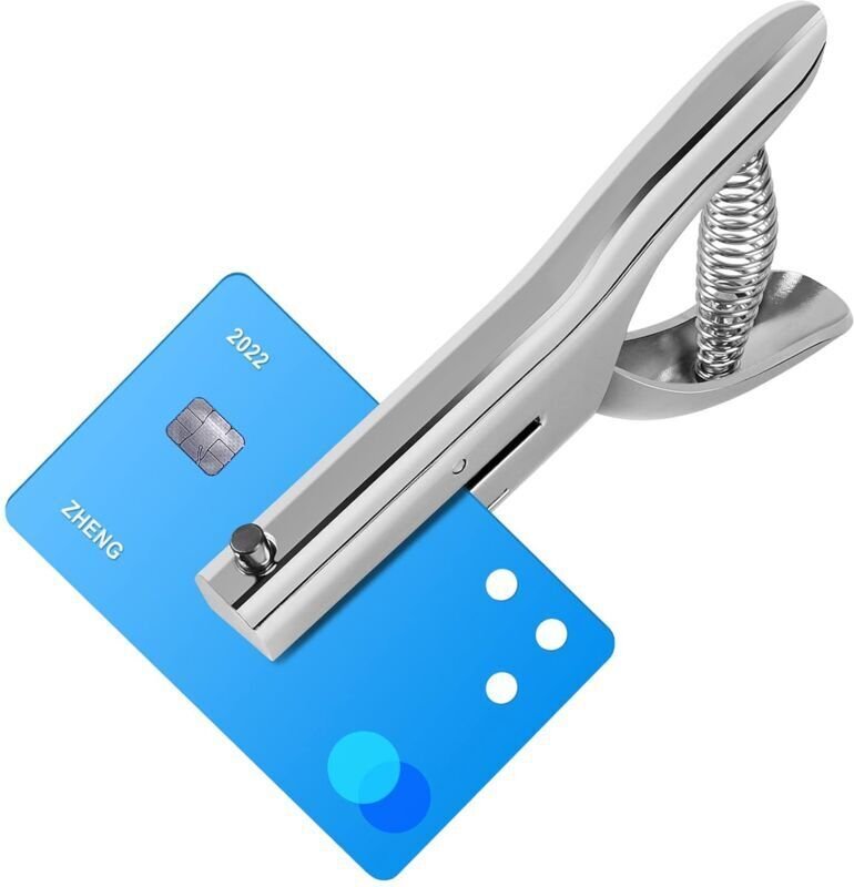 3-mm-Lochstanze aus silberfarbenem Metall – Lochstanze – Hochleistungs-Lochstanze – Bürozubehör – Lochstanze