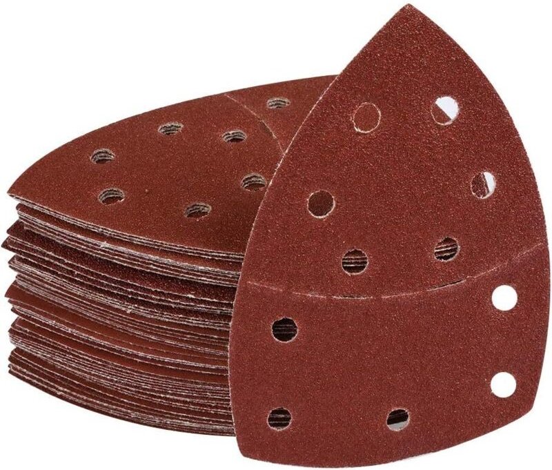 Thumbnail - 60 Stück Schleifpapier, Körnung 40 bis 240, 152 mm x 105 mm mit 11 Löchern