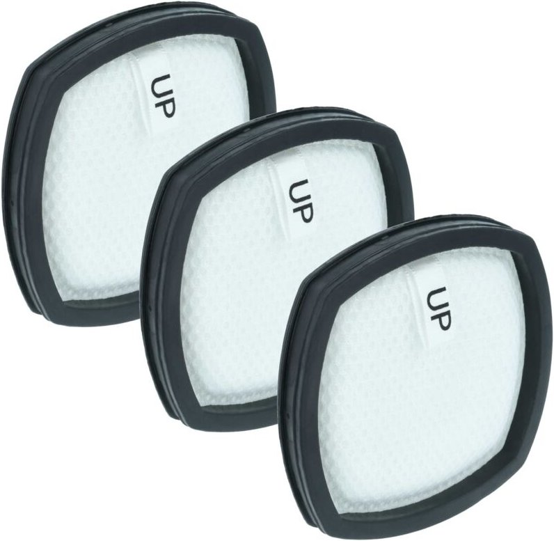 vhbw 3x Staubsaugerfilter Ersatz für Leifheit 89161 für Staubsauger - HEPA-Filter Schwarz Weiß