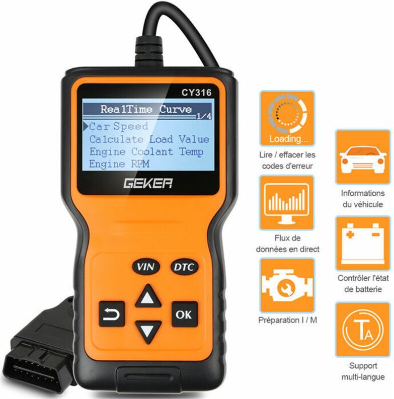 Herramienta de diagnóstico de coche Universal OBD2, lector de código, maleta de diagnóstico automático, escáner de diagn...