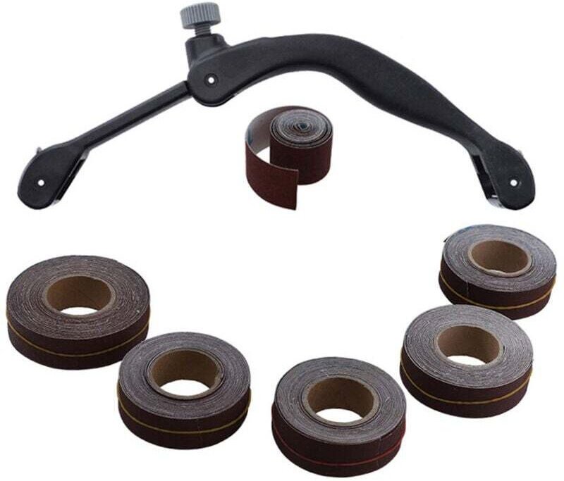 Support De Papier De Verre En Forme D'Arc Portable Avec Support De Ceinture De Sable Irrégulier Et Cinq Rouleaux