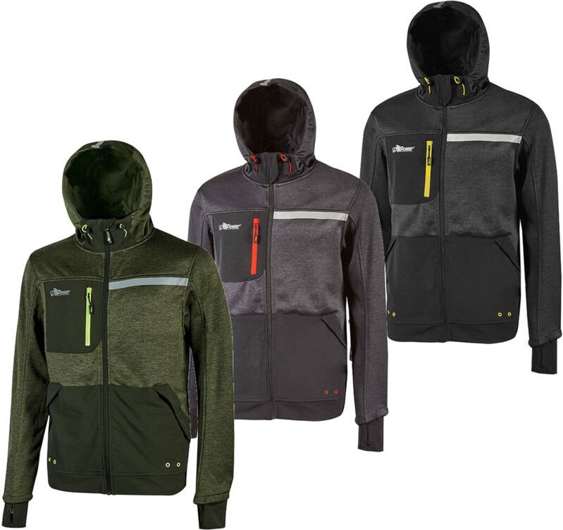 Arbeitskapuzenpullover mit Reißverschluss GALAXY – Grau 2XL